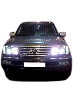 Передние линзовые фары Lexus LX 470 